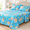 Blue 3d White Rose-Queen, variant on Full Bed Sheet Set, Blue Green Flower Pattern, Soft Breathable Microfiber With Deep Pocket Fitted Design