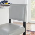 thumbnail image 4 of Linon Blake 24" High Back Counter Stool, Black/Dove Gray Faux Leather, 4 of 15