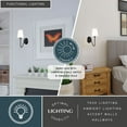 thumbnail image 2 of Briar 1 Light Matte Black Traditional Wall Sconce White Linen Shade, 2 of 10