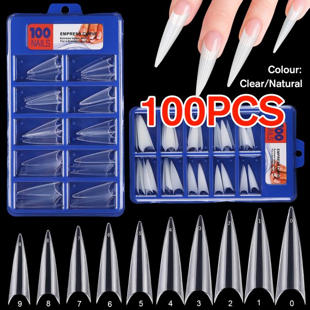 100pcs Extra Long Stiletto False Nail Tips Fake Nails Tips Coffin Nails Acrylic Gel Salon Full Cover Clear Natural Walmart Com 100pcs Extra Long Stiletto False Nail Tips Fake Nails Tips Coffin Nails Acrylic Gel Salon Full Cover Clear Natural Walmart Com