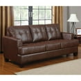 thumbnail image 3 of Bowery Hill Faux Leather Tufted Sofa in Dark Brown, 3 of 3