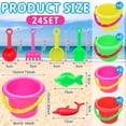 thumbnail image 3 of Juego de 24 cubos de arena Jexine para fiestas en la playa, 96 unidades, 3 of 6