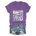 thumbnail image 3 of Women's Casual T Shirt Valentine's Heart Print, Letter Design, Round Neck, Short Sleeve Soft, Lightweight Fabric for Warm Weather, 3 of 3