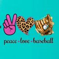 thumbnail image 2 of Peace Love Baseball Sports Tri-Blend Racerback Tank Top, Tahiti Blue, Small, 2 of 5