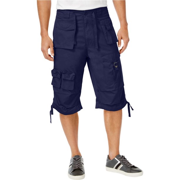 Sean John Mens Flight Casual Cargo Shorts, Azul, 40