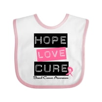 Inktastic Breast Hope Love Cure Boys or Girls Baby Bib