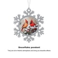 thumbnail image 3 of Snowflakes Ornaments Red Bird Cardinal Sitting on The Branch Christmas Tree Ornaments Home Decoratio Xmas Holiday Holiday Ornament for Home Christmas Tree Decor Best Gifts for Christmas, 3 of 8