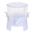 thumbnail image 2 of Xecvkr Rotating Cold Water Kettle 3 Compartments Beverage Dispenser Refrigerator Party Drink Bucket Fruit Tea Pot Faucet Ice Water Jug Space Saving Household 1 Set White, 2 of 7