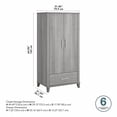 thumbnail image 3 of Bush Furniture Somerset Grande Armoire, Gris Platine, 3 of 9