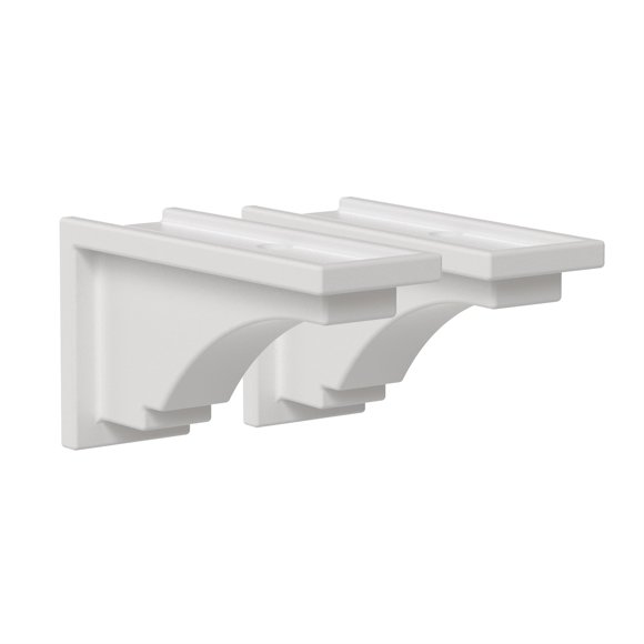 Mayne Fairfield Supports Décoratifs Traditionnels en Plastique Blancs (Ensemble de 2)