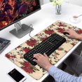 thumbnail image 2 of Long Mouse Pads for Desk,Multicolor Christmas Floral Pattern Desk Mats on Top Of Desks, Desk Mouse Pad Extra Large with 3mm Non-Slip Base and Stitched Edge for Gaming,Office,Work,Home 31.5x15.7in, 2 of 5
