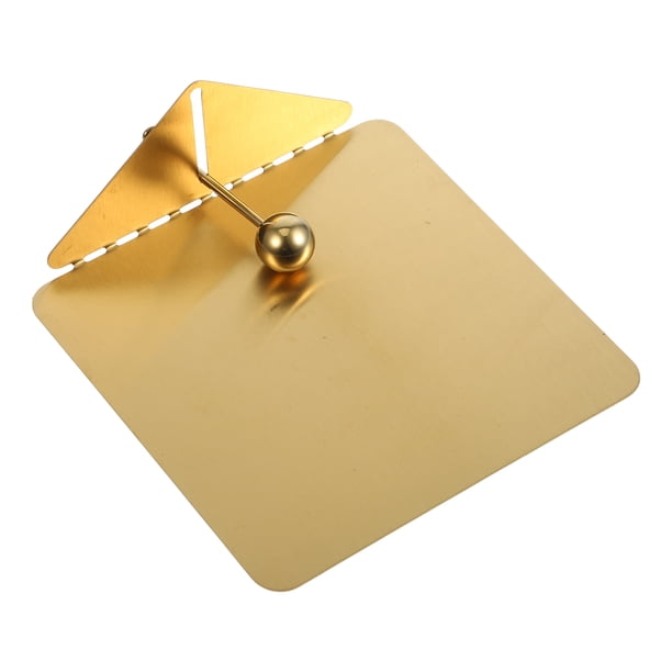 Servilletero de acero inoxidable para mesa de comedor, dispensador de servilletas plano con brazo con peso, servilletero moderno para cocina, restaurante, estilo rústico dorado