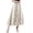 Beige, variant on Women's Tennis Skirts Summer Streamer Pleated A Line Skirt Slim Elastic High Waist Loose Big Swing Skirt Brown One Size