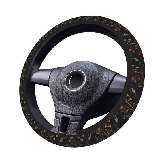 Steering Wheel Cover with Fire Skull Gothic Cool Print, 16 Inch Thick ...