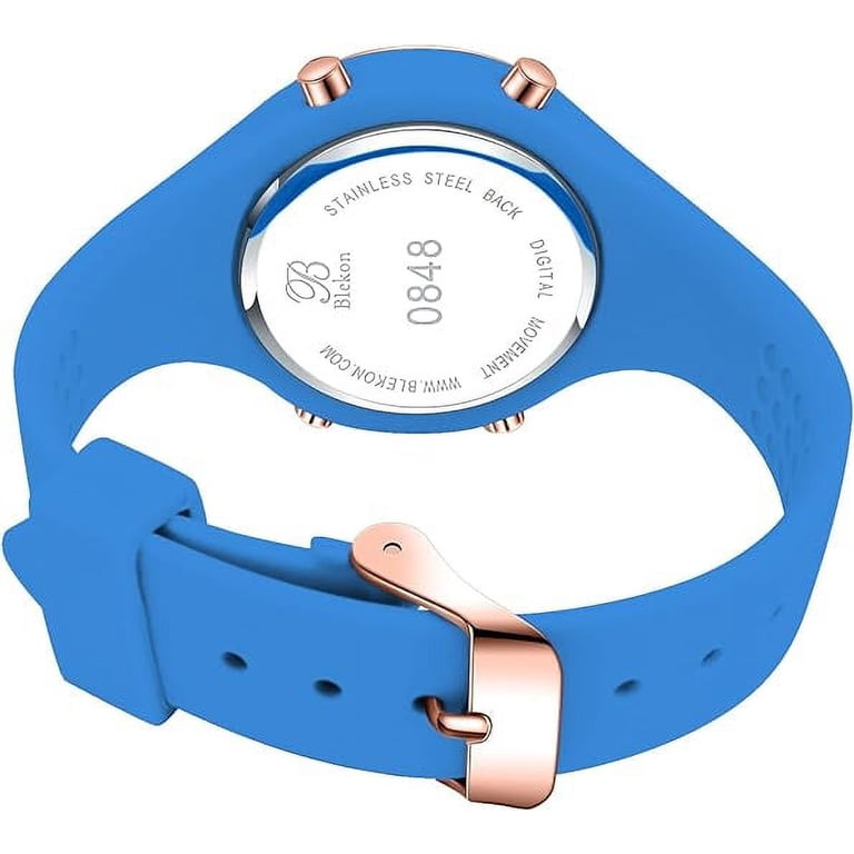 Women\'s Blue Quartz Chronograph Waterproof Outdoor Sport Alarm Digital Watch Marathon chrono alarm ladies digital 38mm | Mercari main image 4