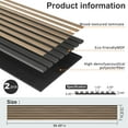 thumbnail image 2 of Lovableguy Acoustic Wood Panels,2 PCS 94.5" x 12.6" Soundproof Wall Panels for Decoration Bedroom,Walnut, 2 of 7