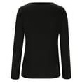 thumbnail image 6 of TKLPEHG Dressy Tops for Women V-neck Twisted Ruched Tunic Tops Lightweight Fashion Casual Loose Classic Solid Color Long Sleeve Blouse (Black,M), 6 of 6