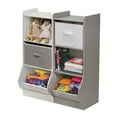 thumbnail image 5 of Badger Basket Children's Wooden Upright Toy Storage Nook with Fabric Bin 3 Cu ft. - Gray, 5 of 9