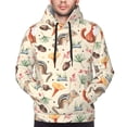 thumbnail image 4 of KLL Autumn Forest Animals Print Mens Hoodie Long Sleeve Casual Pullover Hooded Sweatshirt Fashion Drawstring Hoodies with Pocket-XX-Large, 4 of 6