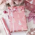 thumbnail image 5 of HOMERAL Christmas Tree Wrapping Paper Roll - Pink Gift Wrap - Perfect for Christmas - 17 Inch X 33 Feet, 5 of 7