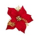 thumbnail image 5 of ¡Ofertas 2024! Guirnalda navideña Amvlyk de pino de Norfolk, 20 cm, imitación de terciopelo rojo con polvo dorado, flores navideñas, decoración para árboles de Navidad, accesorios decorativos de, 5 of 7