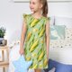 thumbnail image 4 of Balery Fresh Sweet Corn Camisón de princesa para niñas, pijama de algodón con mangas abullonadas, suave y bonito.-Large, 4 of 6