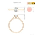 thumbnail image 5 of ANGARA Natural Diamond Engagement Ring in 14K Rose Gold for Women (Size-5.9mm| Color-H| Clarity-SI2) | April Birthstone, Anniversary, Jewelry Gift for Women | Natural Diamond Ring, 5 of 10