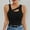 Black, variant on Women's Tank Tops Fashion Solid Color Crew Neck Basic Tight T Shirts Leisure Slim Fit Sleeveless Standard Straps Summer Tops