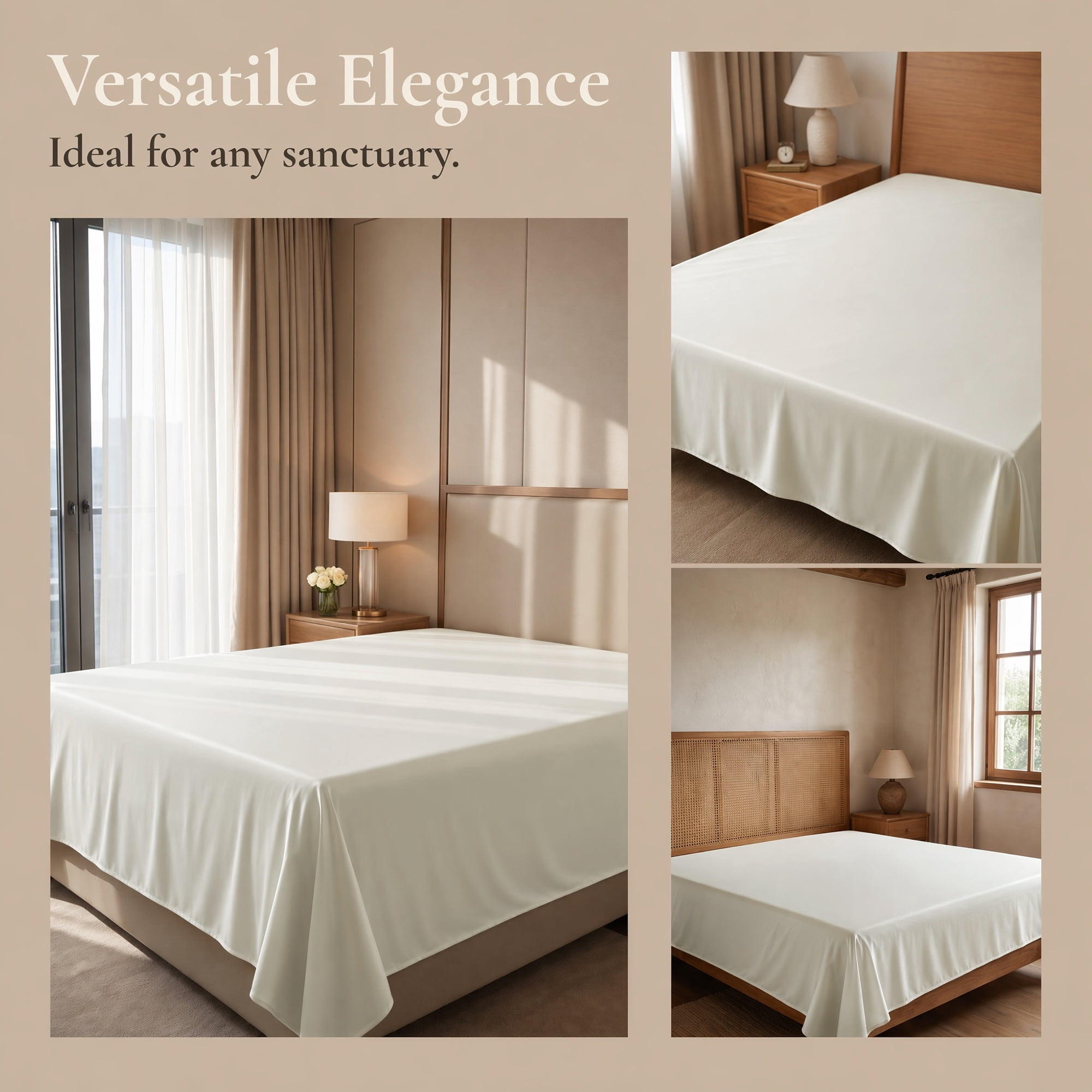Unique Bargains Microfiber Ice SilkFlat Sheet Wrinkle Bedding White 91"x96"