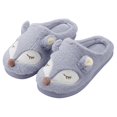 thumbnail image 2 of QISIWOLE Women's Home Lovely Animal Print Slippers Plush Warm Antiskid Pet Slippers,rollbacks, 2 of 7
