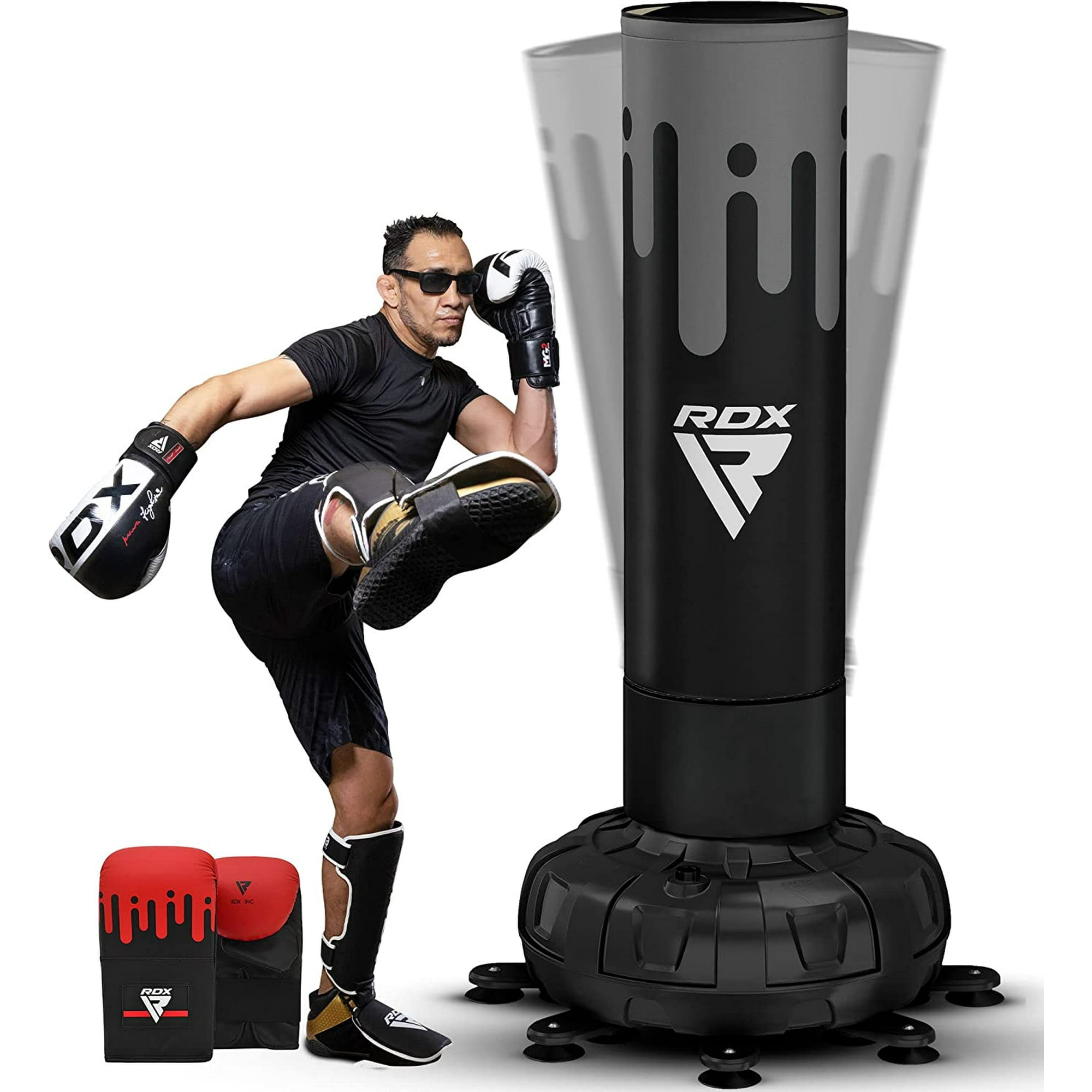 RDX FreeStanding Punching Bag with Gloves 6ft XXL Heavy Duty Adult Pedestal Bag 17 Suction Cup Stand Base Freestanding for Kickboxing Boxing MMA Walmart