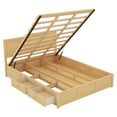 thumbnail image 6 of Queen Bed Frame with Underneath Storage and 2 Drawers, Platform Bed with Wooden Slat System, No Box Spring Needed, 6 of 9