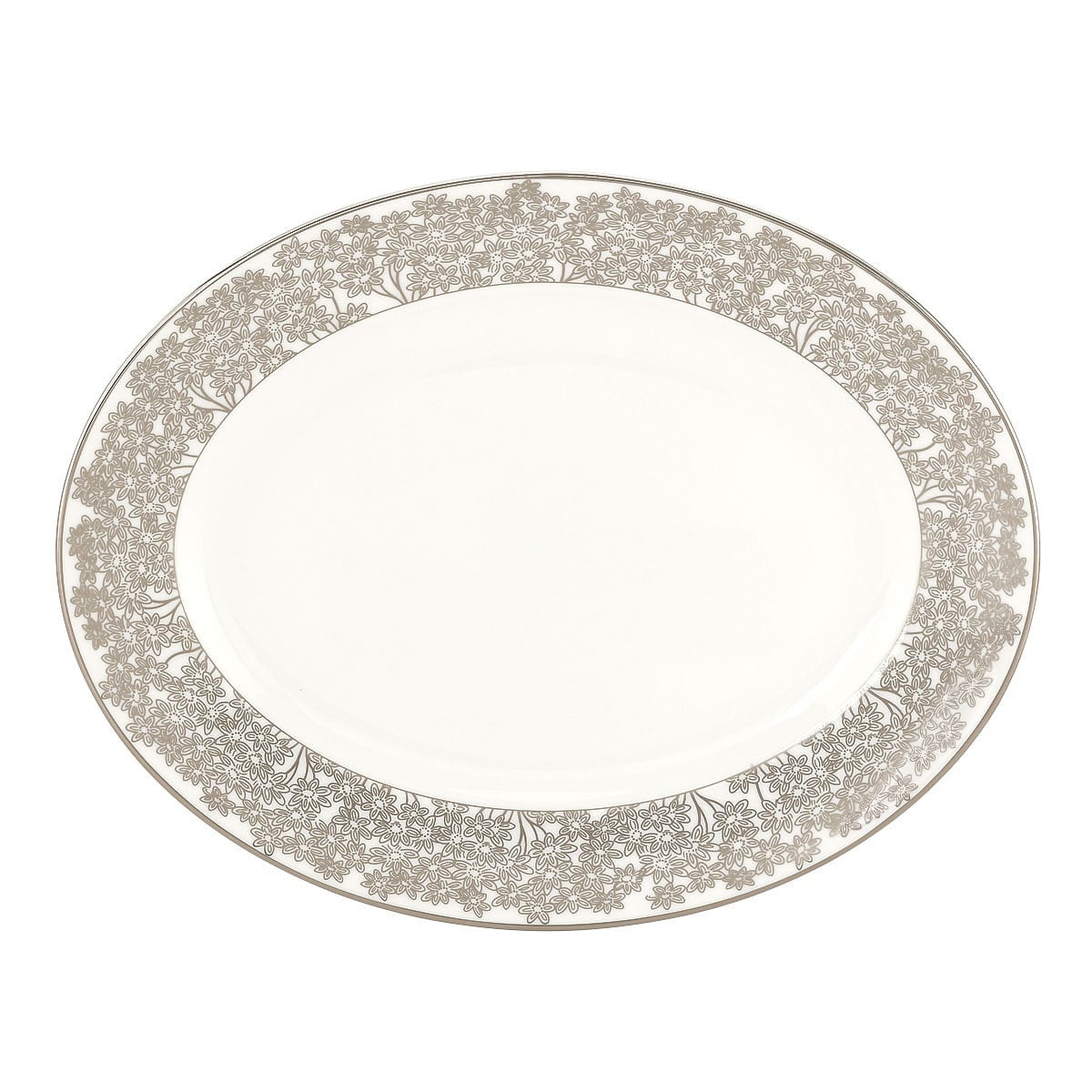 Lenox Silver Bouquet 13" Oval Platter