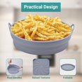 thumbnail image 5 of Moule en Silicone pour Friteuse à Air Chaud, 2 Pcs Accessoire Moule pour Panier Réutilisable Friteuse à Air Chaud Plat Pot Rond Pliable Doublure pour Friteuse à Air, Micro-Ondes, Four, 5 of 5