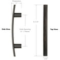thumbnail image 5 of Cauldham 10 Pack Solid Kitchen Cabinet Arch Pulls Handles (3" Hole Centers) - Modern Curved Drawer/Door Hardware - Style M242 - Oil Rubbed Bronze, 5 of 6