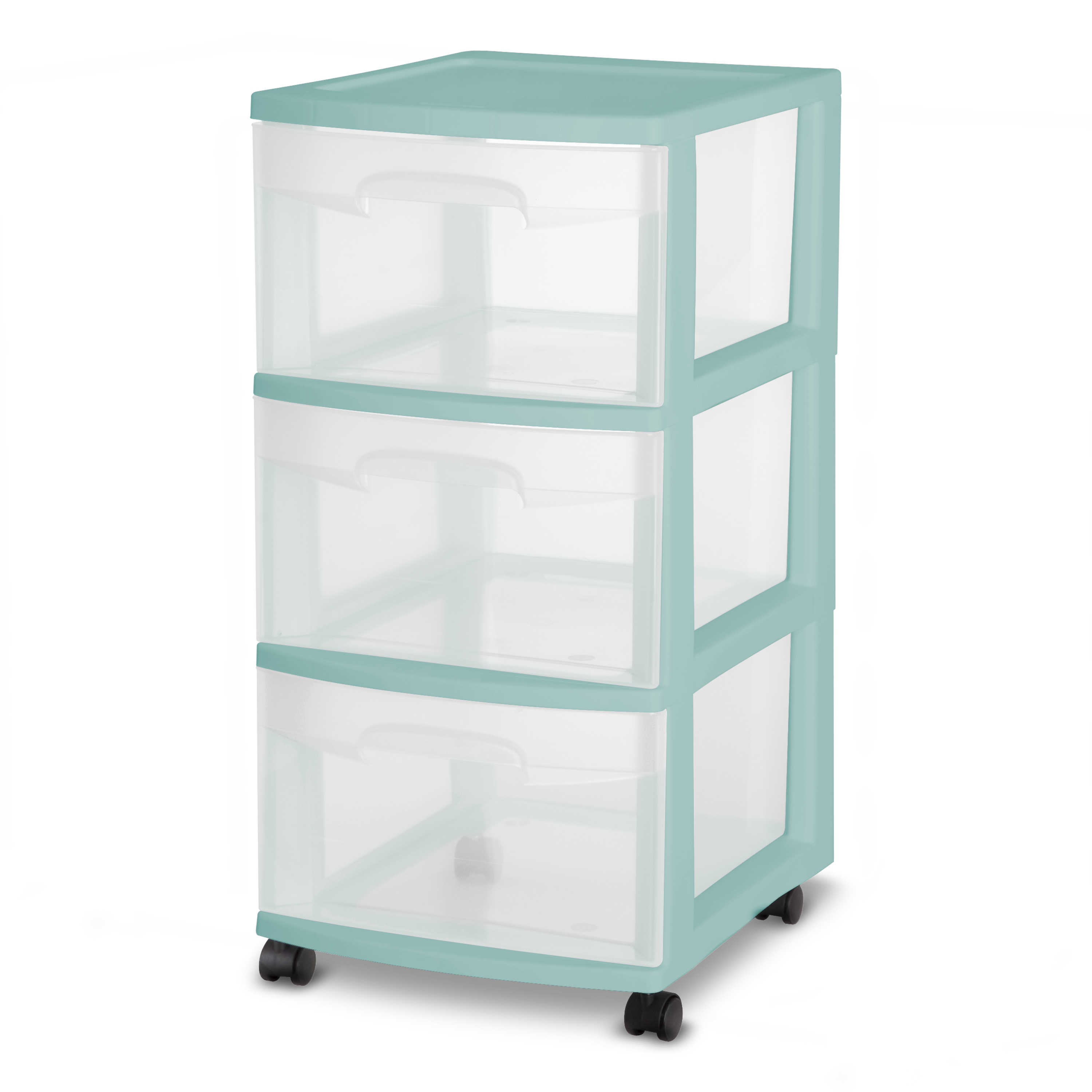Teal Sachet Sterilite 3-Drawer Medium Cart