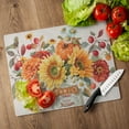 thumbnail image 3 of CounterArt Autumn in Bloom Tempered Glass Counter Saver/Cutting Board 15" by 12", 3 of 6