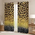 thumbnail image 2 of Homewish Glitter Leopard Print Curtains Pack of 2 (42x84 Each), Modern Fashion Polkadots Curtains Blackout, Gold Black Diamond Bedroom Curtains, Blackout Curtains Bedroom Decor, 2 of 6