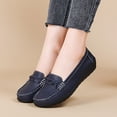 thumbnail image 4 of AUDeals Women Nurse Shoes, Soft Flat Slip On Shoes, Breathable Woven Walking Sneakers with Arch Support and Lightweight Feel (Dark Blue, 6), 4 of 7