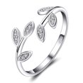 thumbnail image 1 of Anillo para mujer S925 Anillo abierto ajustable de plata esterlina Adepaton 221573-2, 1 of 9