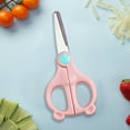 thumbnail image 5 of Snmubt Portable Children'S Complementary Scissors With Cover Safe And Convenient For Toddler Food And Kitchen Food-Grade Stainless Steel Easy To Clean (Pink), 5 of 6