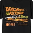 thumbnail image 6 of Back to the Future Long Flames Racing Adult Black Crew Neck Short Sleeve Tee-4XL, 6 of 7