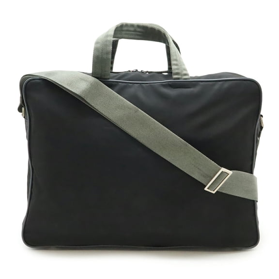 Pre-Owned PRADA Prada Sport Boston Bag/Travel Bag in Nylon (Black/Gray) 4V0369 (Good)