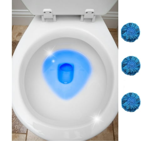 120 X Automatic Bleach Toilet Bowl Cleaner Stain Remover Blue Tablet Flush