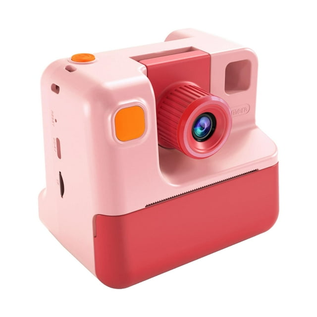 Cámara de impresión instantánea para niños, portátil, compacta, para tomar fotografías, juguete educativo Rosa