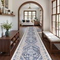 thumbnail image 5 of Roxstand 2'x12' Washable Runner Rug for Hallway Entrance Bedroom Entryway, Vintage Oriental Non Slip Stain Resistant Kitchen Rugs, Blue, 5 of 9