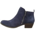 thumbnail image 2 of Lucky Brand Basel Ankle Bootie Bright Blue Suede Navy Ankle Booties (9), 2 of 6