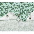 thumbnail image 3 of S4Sassy Green Elm Leaves Water Repellent Bath Shower Curtain With Roller Rings Hook-60 x 75 Inch, 3 of 6