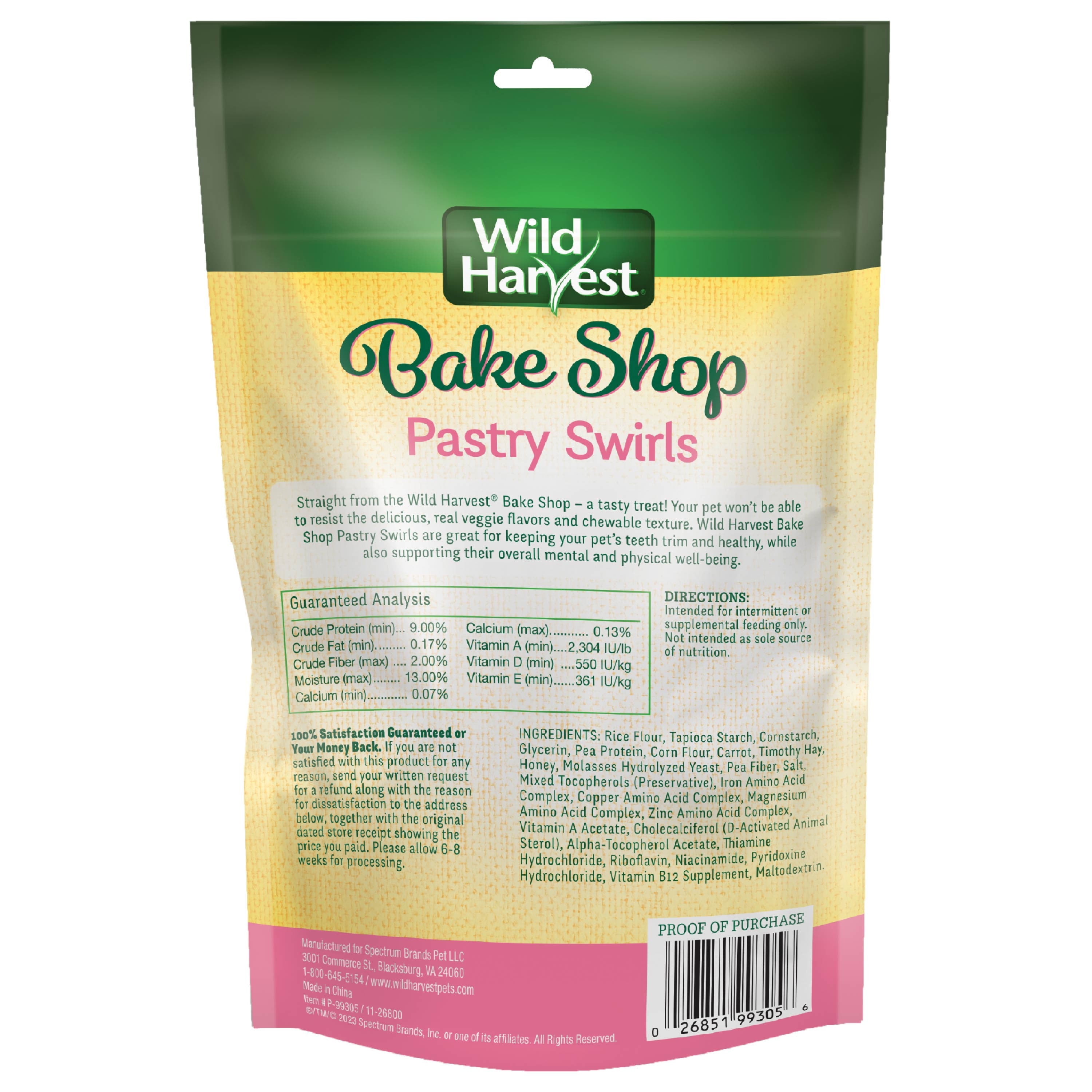 (3 pack) Wild Harvest Bake Shop Pastry Swirls Treat for Rabbits, Guinea Pigs, Chinchillas, Hamsters, Gerbils and Rats, 2 oz.