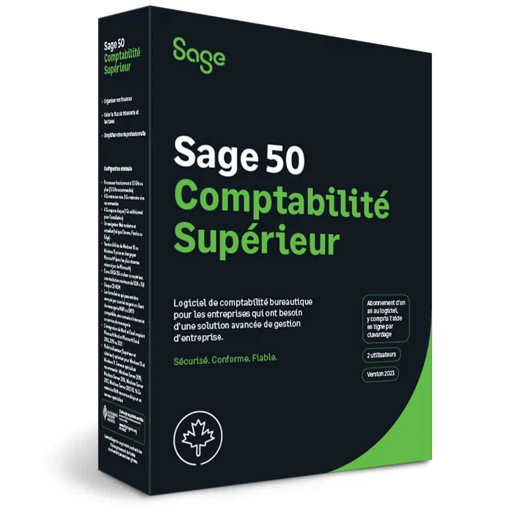 Sage 50 Premium Accounting 2023 (1 Year Subscription) - Retail Box ...